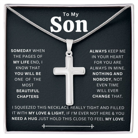 To My Son - Stainless Steel Cross Necklace