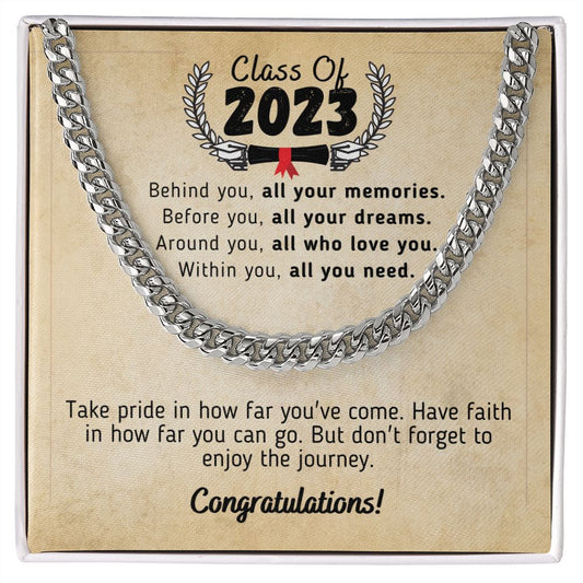 Graduation Class Of 2023 - Cuban Link Chain Gift