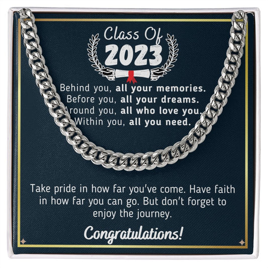 Graduation - Class Of 2023 - Enjoy The Journey - Cuban Link Chain -2