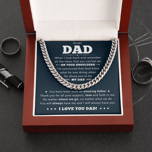 To My Dad - Amazing Father - Cuban Link Chain