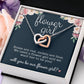 To My Flower Girl Interlocking Hearts Necklace Gift