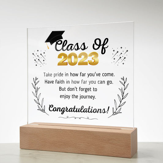 Class Of 2023 - Square Acrylic Plaque Gift