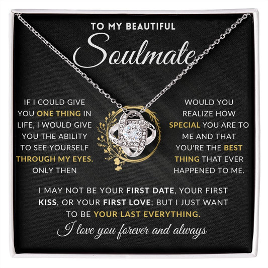Soulmate - I Love You Forever & Always - Love Knot Necklace