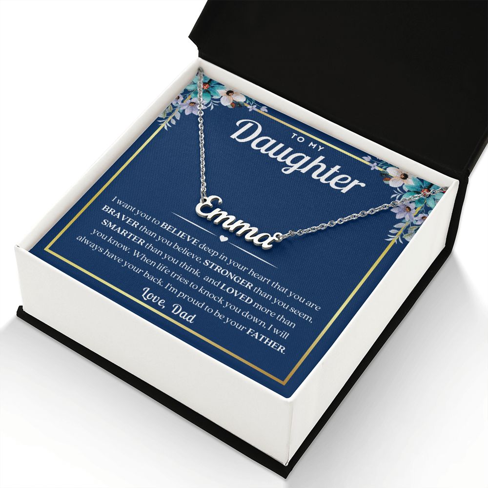 Personalized Name Necklace - To My Daughter